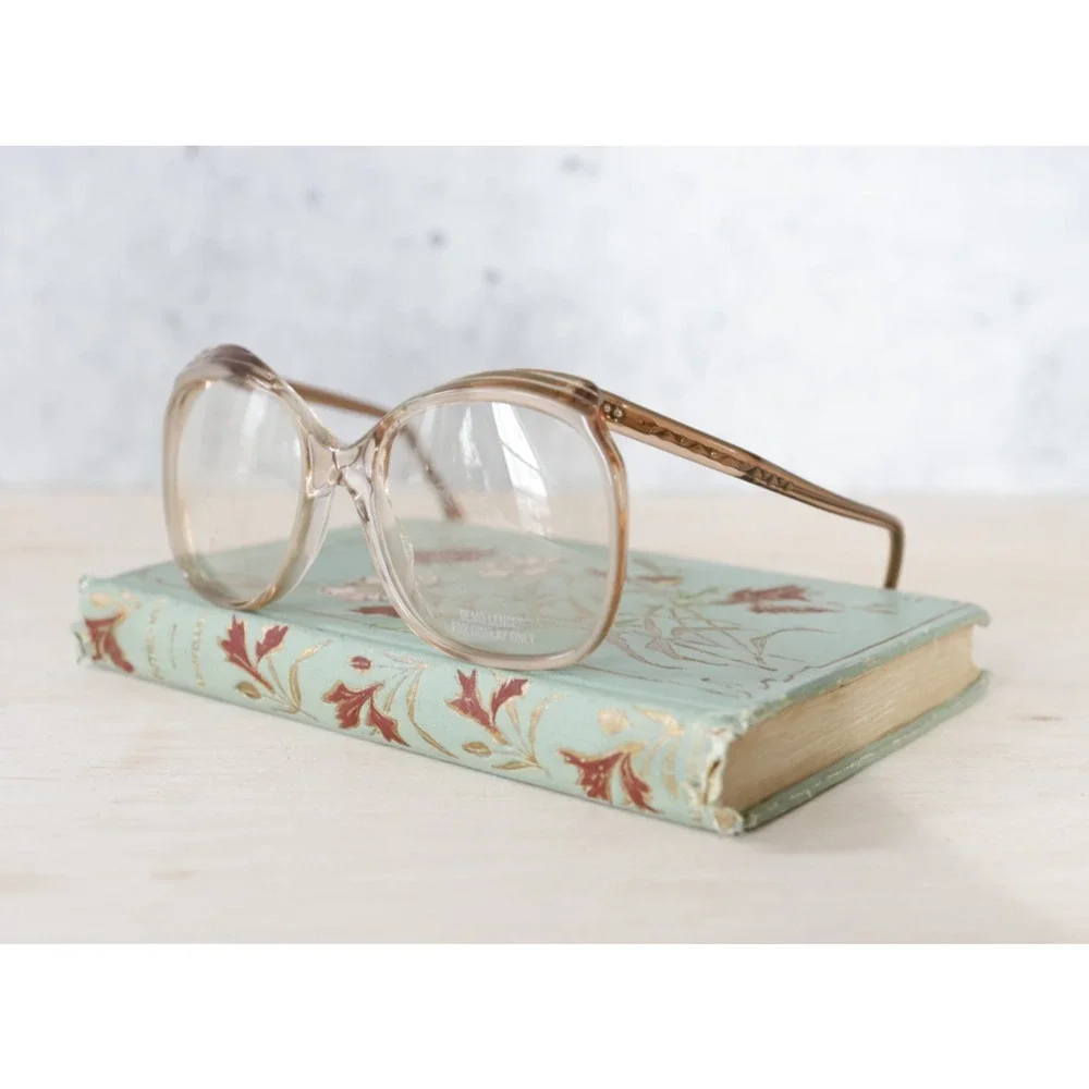 Vintage 1970s Eyeglass Frames 51-17 NOS Grandmacore Eyewear USA Made Geek